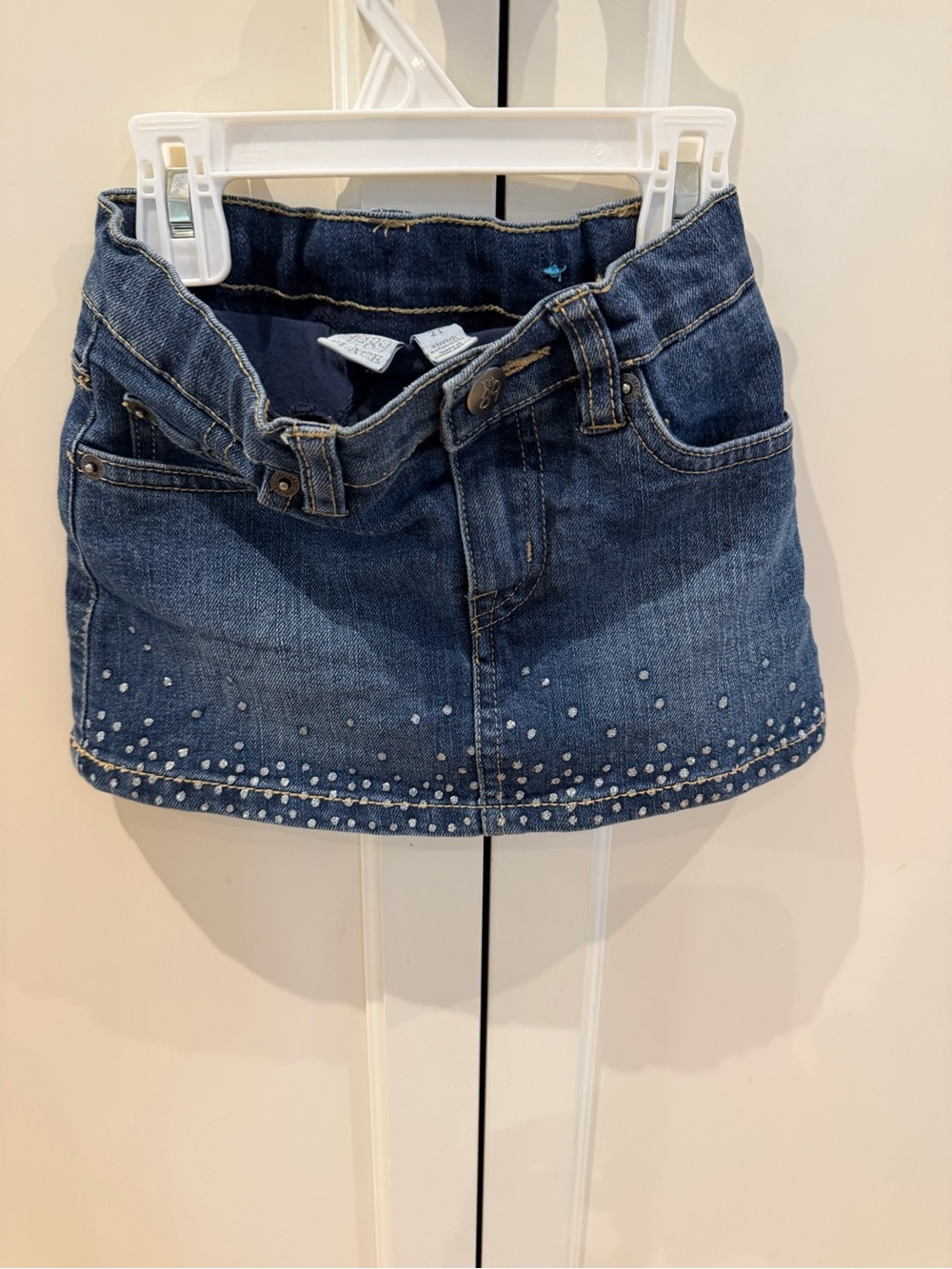Childrenβs place 2t Denim Skirt with Studded Hem